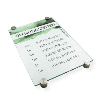 Tuerschild VITRUM P Glasschild fuer Buero DIN A2